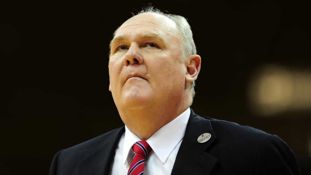 Feb. 18, 2010; Cleveland, OH, USA; Denver Nuggets coach George Karl looks on from the bench during the second half during the game against the Cleveland Cavaliers 