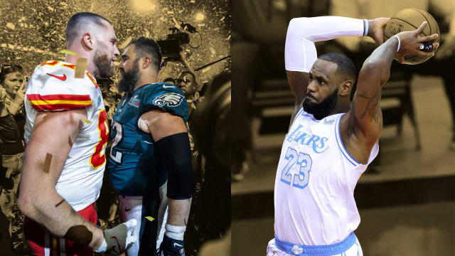 Travis Kelce says LeBron James 1000% makes the NFL as a tight end ...