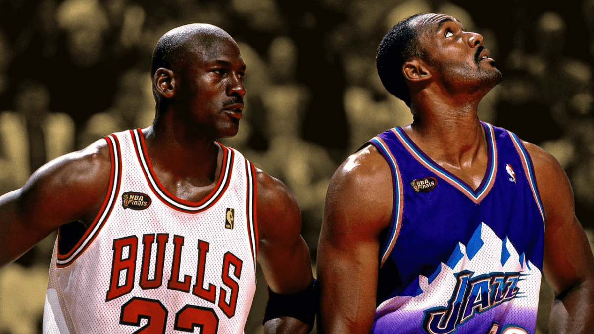 Michael Jordan's reaction when Karl Malone was selected as the