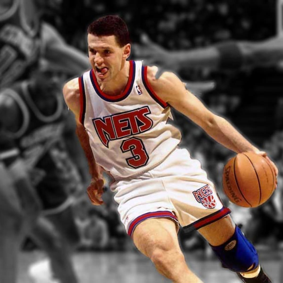 Vintage New Jersey Nets Drazen Petrovic 3 Basketball NBA 