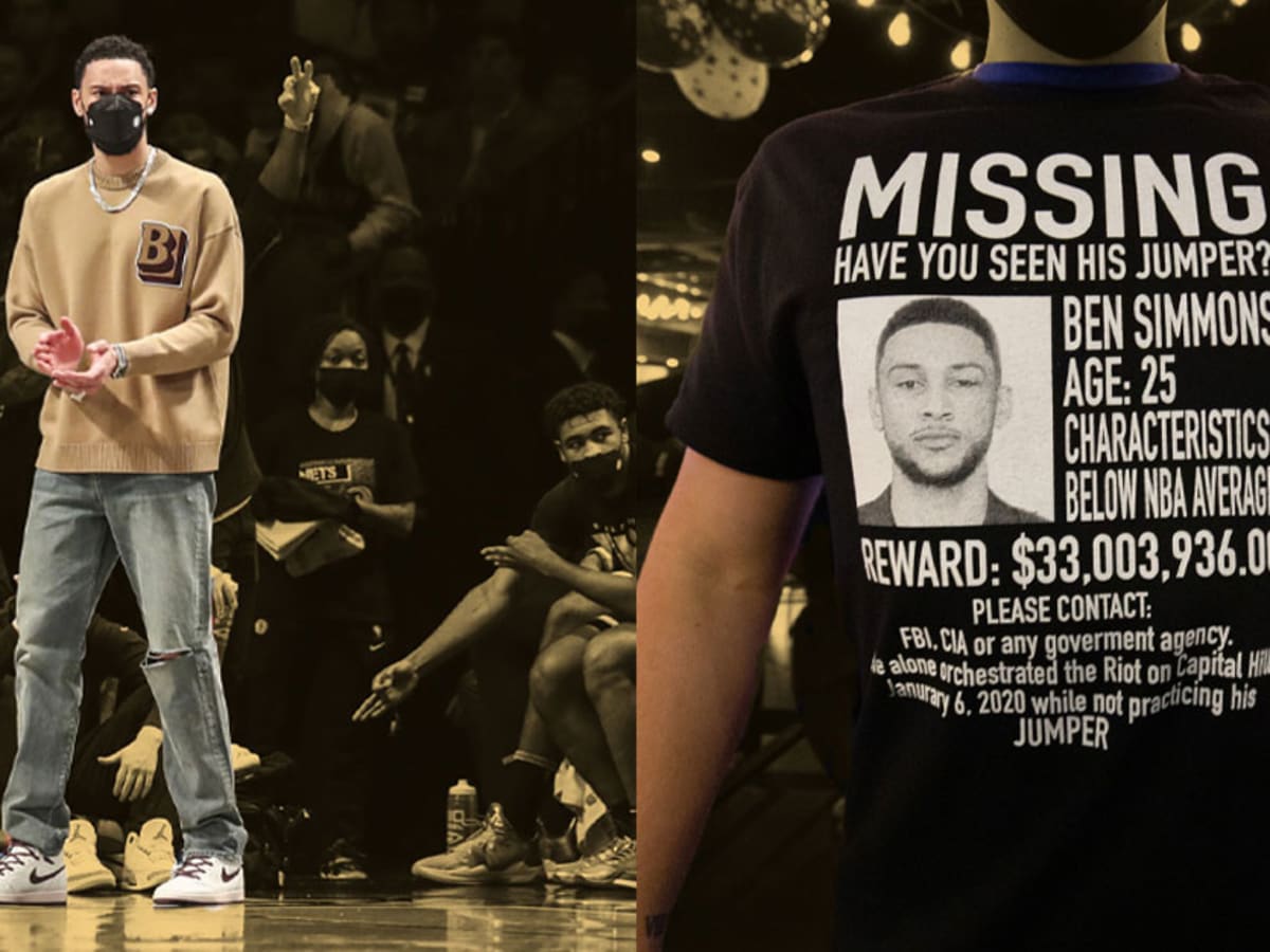 Get Buy Ben Simmons Missing Have You Seen His Jumper Brooklyn T-Shirt