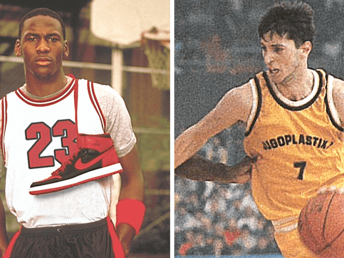 1996-97 Hoops Starting Five #4 Michael Jordan/Toni Kukoc/Luc