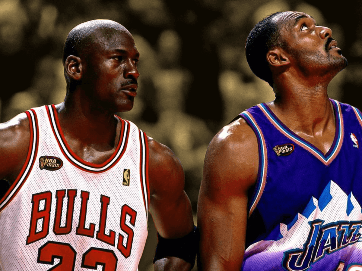 Michael Jordan's reaction when Karl Malone was selected as the