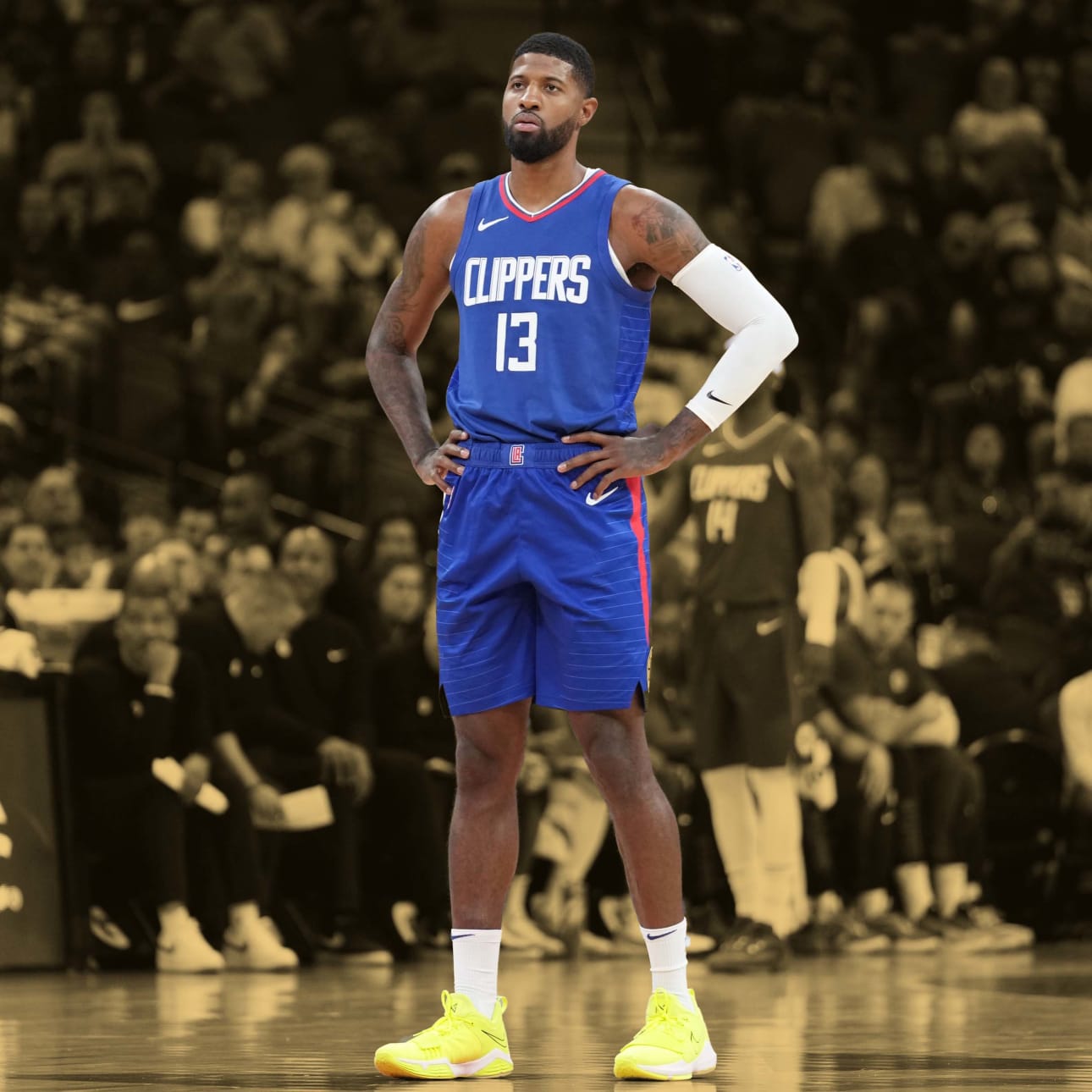 Paul george all white on sale shoes