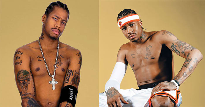 When The NBA Airbrushed Allen Iverson S Tattoos Basketball Network   Allen Iverson Tattoos 