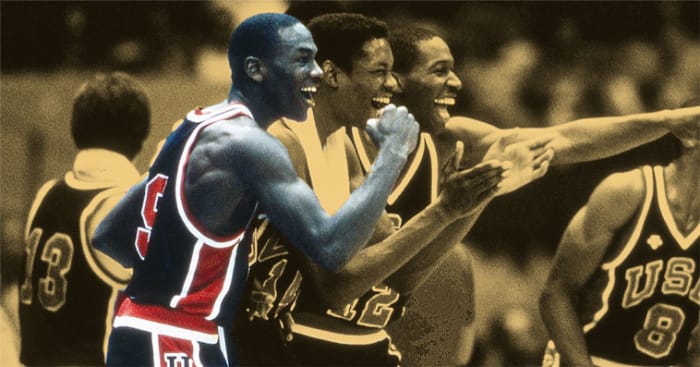 Vintage Mj Leads Team Usa Vs. Uruguay In The 1984 L.a. Olympics 