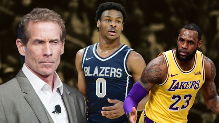 Skip Bayless takes a dig at Bronny James' monster dunk: 