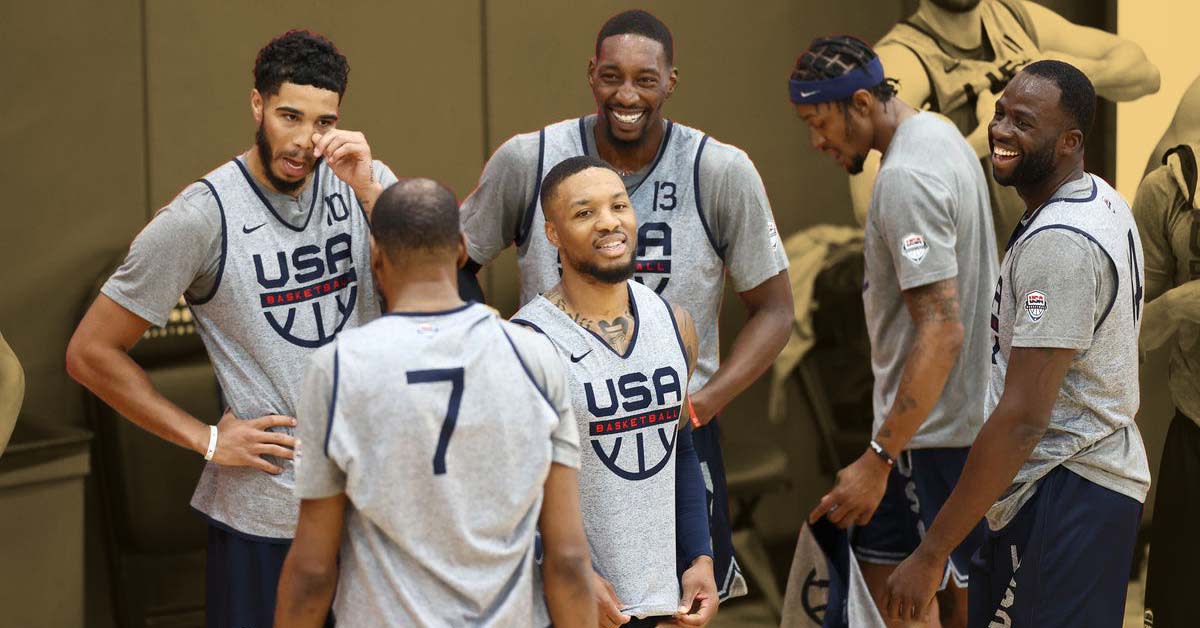 Photo: U.S.A. OLYMPIC BASKETBALL TEAM ROUTS ARGENTINA TO WIN
