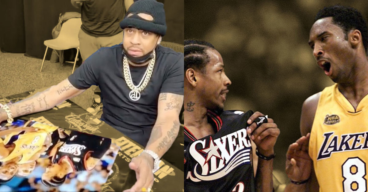 NBA legend Allen Iverson gets emotional over photo of himself with