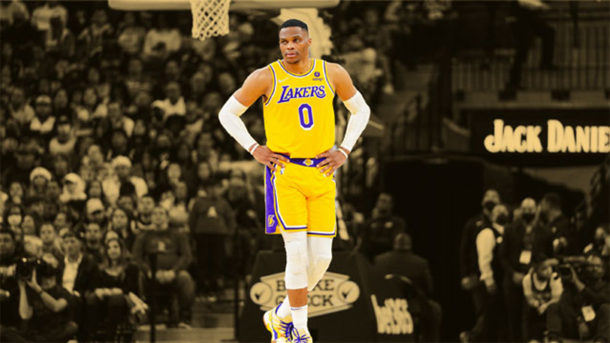Los Angeles Lakers guard Russell Westbrook (0) during NBA action