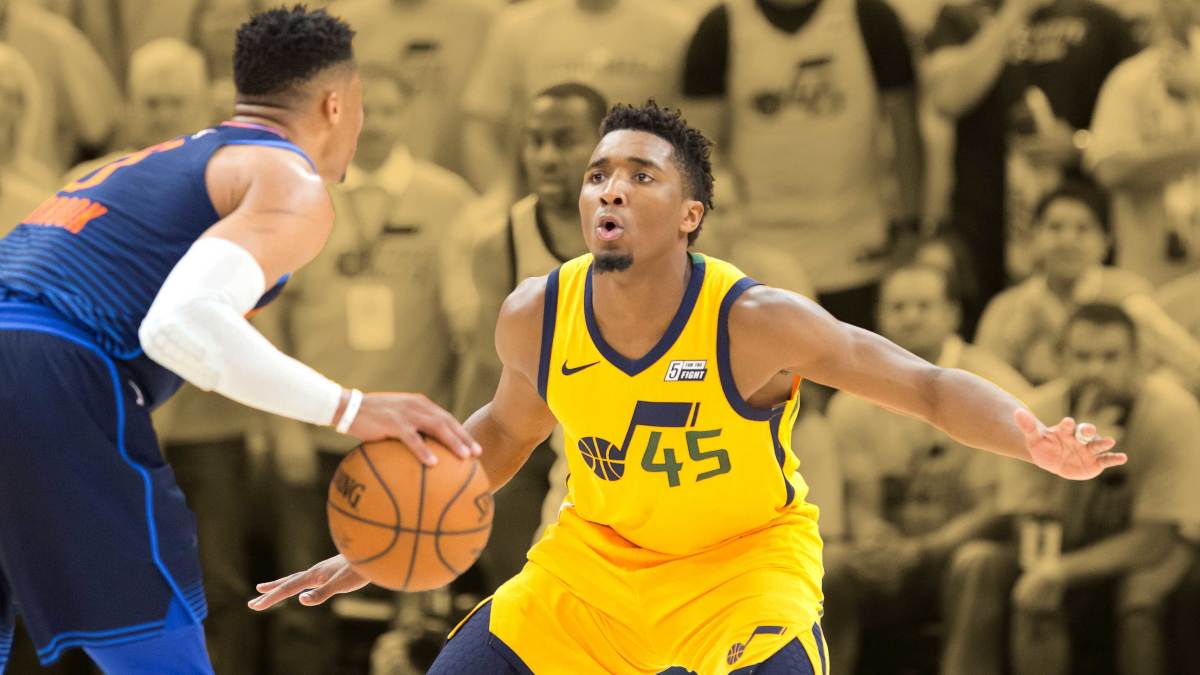 Donovan Mitchell recalls beating Russ, PG, Melo in the playoffs as a ...