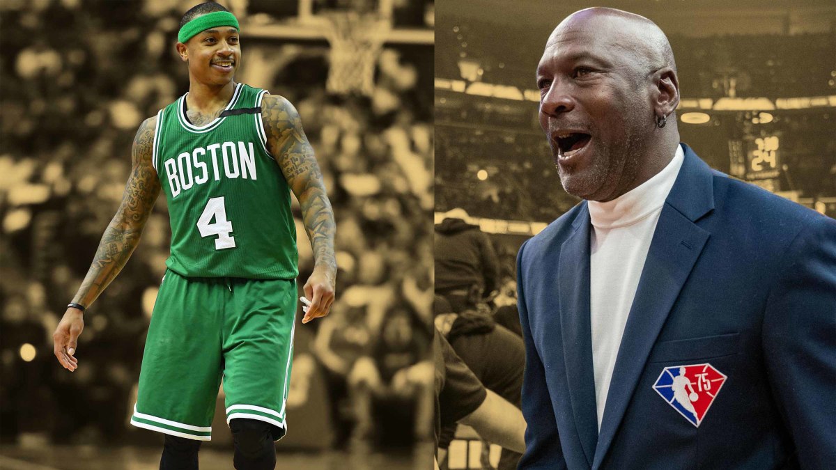 Isaiah Thomas Encounter With Michael Jordan Basketball Network   Isaiah Thomas Michael Jordan 