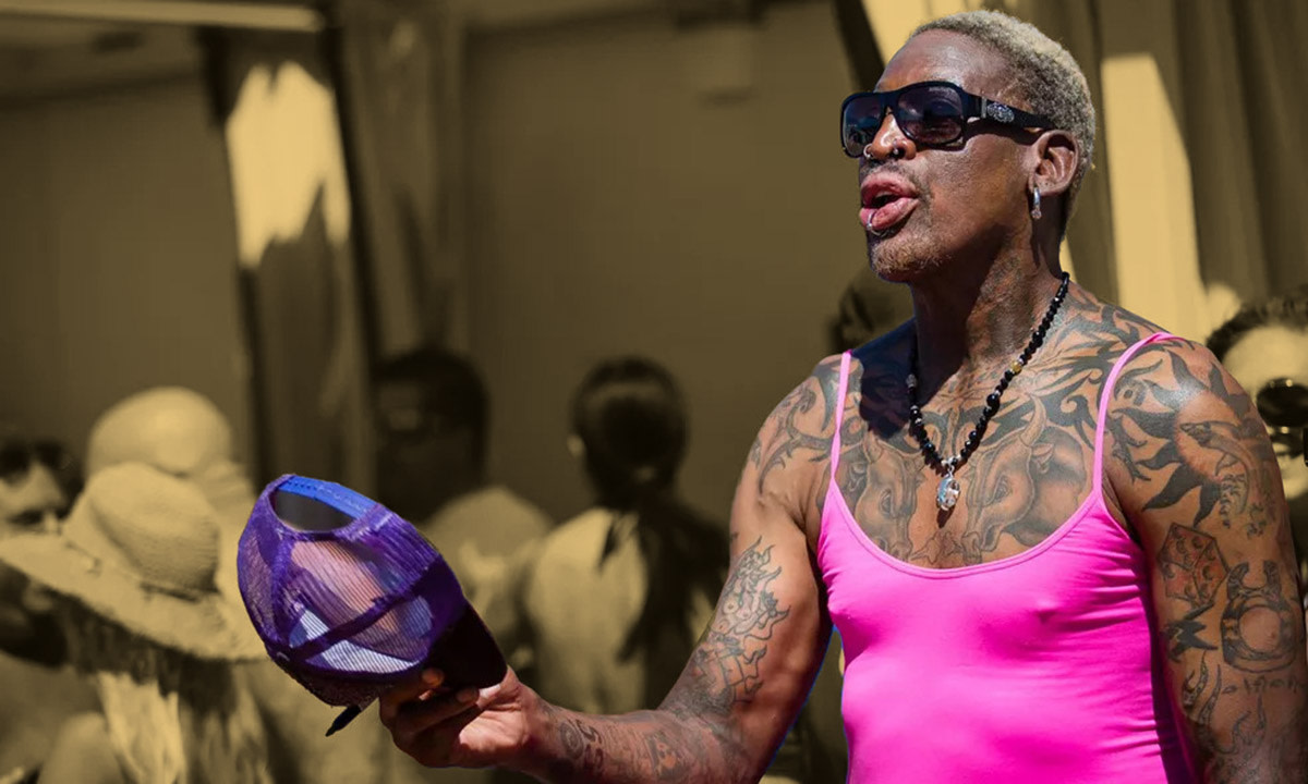 Only Dennis Rodman can play basketball in full drag regalia